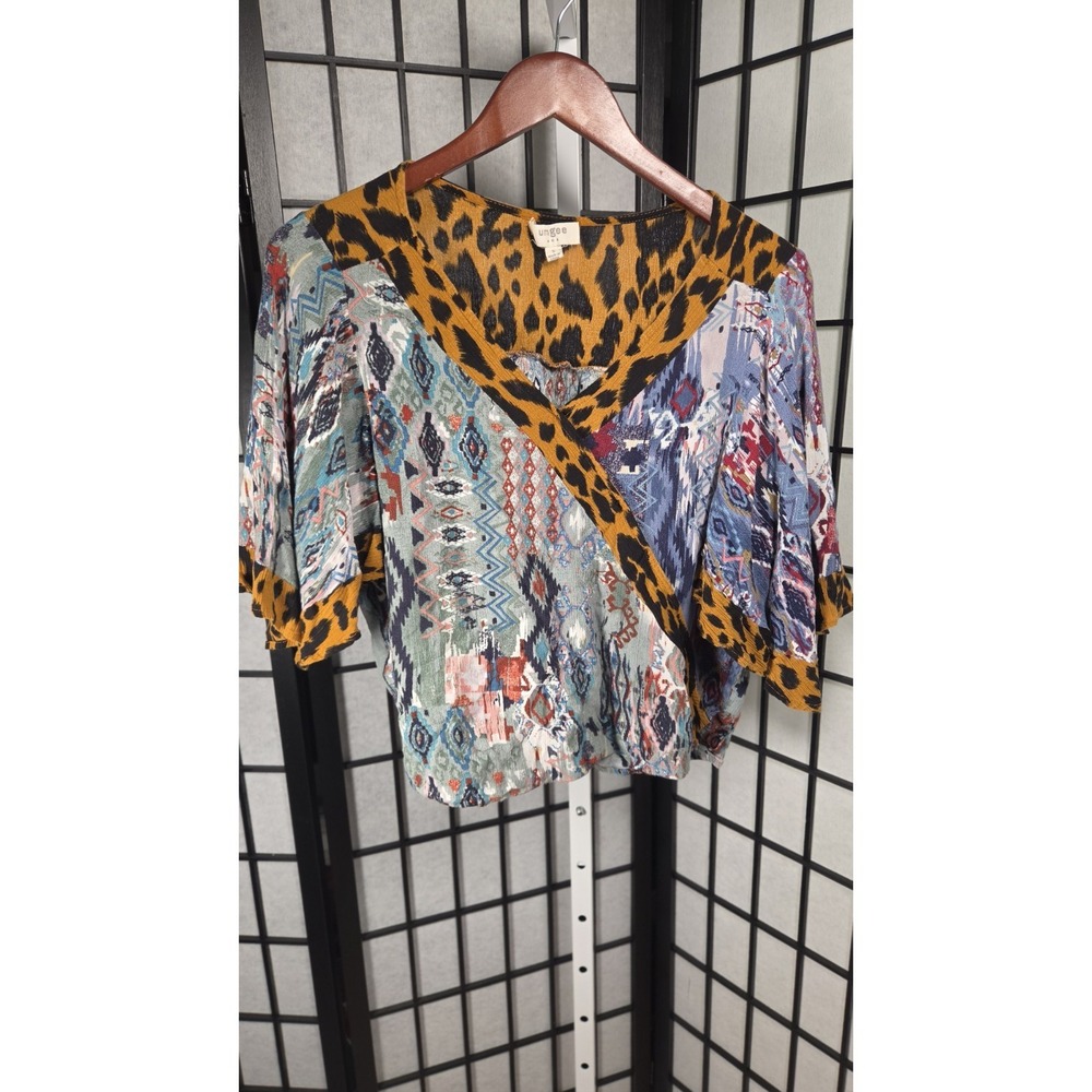 Umgee‎ Boho Patchwork Hippie Crop Size Small